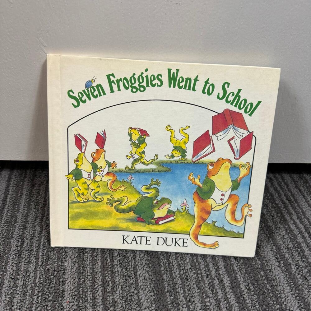 Seven Froggies Went to School  by Kate Duke hardcover children’s book